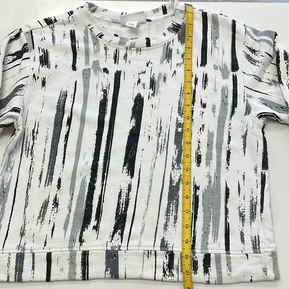 NWOT • Monki Crew Neck Terry Pullover in Paint Stroke Print. - Picture 12 of 14